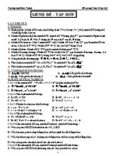 Đề cương Toán 10 học kỳ I